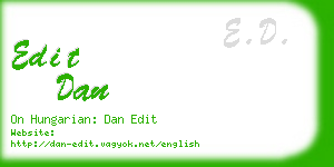 edit dan business card